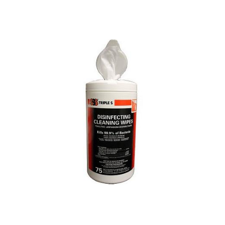 SSS Triple S Disinfectant Cleaning Wipes w/ 65 wips per Carton