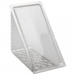 Pactiv Hinged Lid Sandwich Wedges Plastic Clear