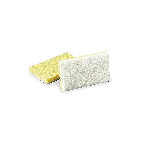 Cellulose Sponge Scrubber white/yellow 6 1/4 x 3 3/16 x 7/8