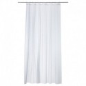 SHOWER CURTAINS *NEW (WHITE)  W/ 12 SHEER VOILE WINDOW 71 x 74 100% POLYESTER HOOKLESS WEIGHTED BOTTOM HEM. WATER REPELLENT. (M