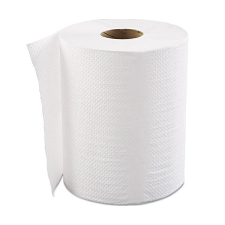 HARDWOUND ROLL TOWELS 1-PLY WHITE 8 X 500 FT