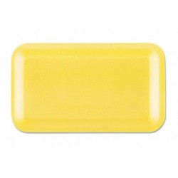Genpak Supermarket Trays Yellow Foam 8 1|4 x 4 3|4 x 5|8