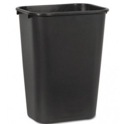 Boardwalk Soft-Sided Wastebasket 41 qt Plastic Black