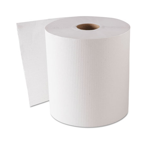 HARDWOUND ROLL TOWELS 8 X 800 FT WHITE