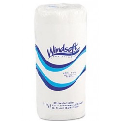 Windsoft Perforated Paper Towel Rolls White
