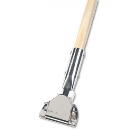 Boardwalk Clip-On Dust Mop Handle Lacquered Wood Swivel Head 1 Dia. x 60in Long