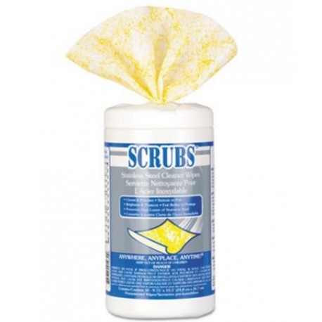 SCRUBS Stainless Steel Cleaner Towels 30 Sheets per Canister