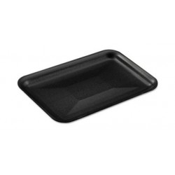 Genpak Supermarket Trays Black Foam 8.25 x 0.5 x 5.75