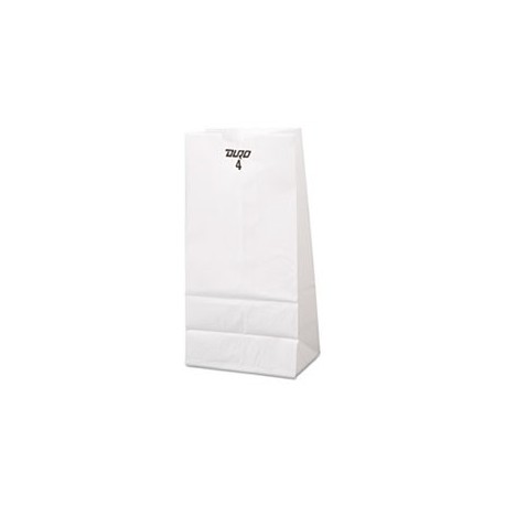 General 4 Paper Grocery Bag 30 lbs White Standard 5 x 3 1|3 x 9 3|4