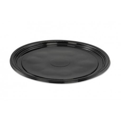 WNA Caterline Casuals Thermoformed Platters PET Black 12 Diameter