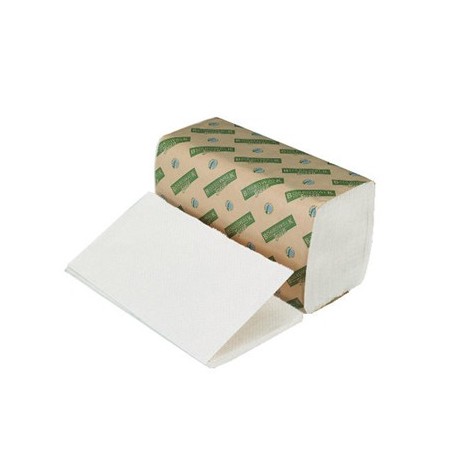 Boardwalk Green Single-Fold Towels Natural White