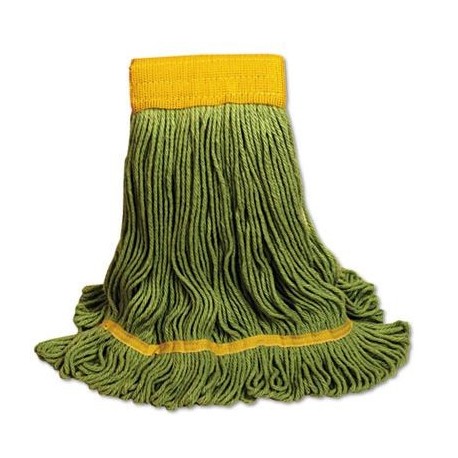 EcoMop Looped-End Mop Head Recycled Fibers Large Size Green