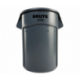Rubbermaid Commercial Brute Vented Trash Receptacle Round 44 gal Gray