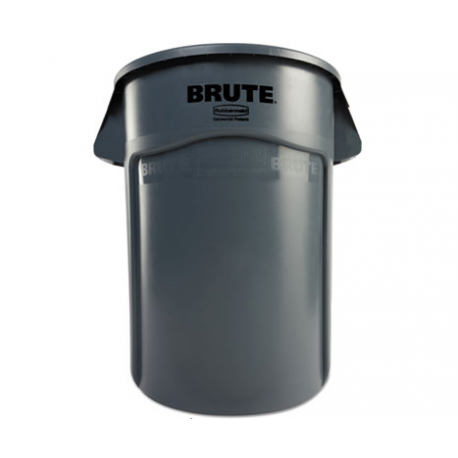 Rubbermaid Commercial Brute Vented Trash Receptacle Round 44 gal Gray