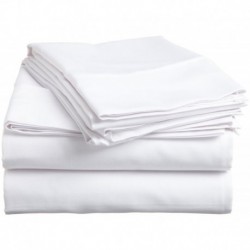 Full Fitted Sheet T-200 60/40 White 54x80x12