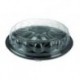 Pactiv Round CaterWare Dome-Style Food Container Lids 1-Comp Clear 12dia