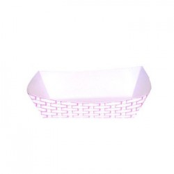 PAPER FOOD BASKETS 2.5LB CAPACITY RED/WHITE