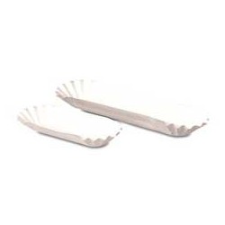 HOTDOG MED WEIGHT TRAY 8IN WHITE