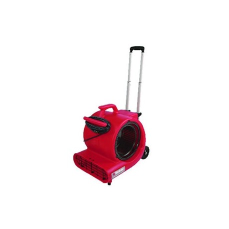 COMMERCIAL THREE-SPEED AIR MOVER W/BUILT-ON DOLLY RED