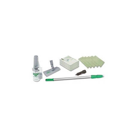 Unger Speed Clean Window Kit. Kit Contents: Sprayer OnABelt 8 Aluminum Pad HOlder Micro Wipes Hiflo Thead Adaper for Aluminum