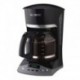 12 Cup Coffe Maker Prormmable 2-hr auto-off Pause n Serve Removable filter Cord Storage Black