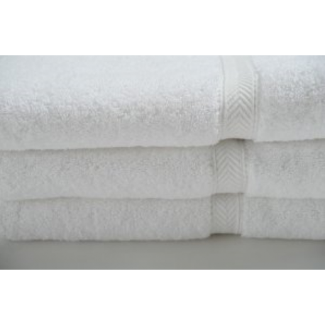 Oxford Bronze 10S WHITE 10.00lb Bath towel 24x50 (Classic) Towels Economy Cotton