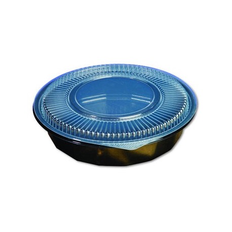 Genpak Microwave-Safe Containers Plastic 48 oz Black 9.5 Dia x 2H
