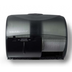 2-Roll Black Translucent 2.1lbs Toilet Tissue Dispenser